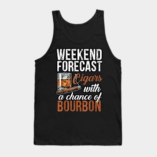 Weekend Forecast Cigars with Chance Bourbon Tank Top